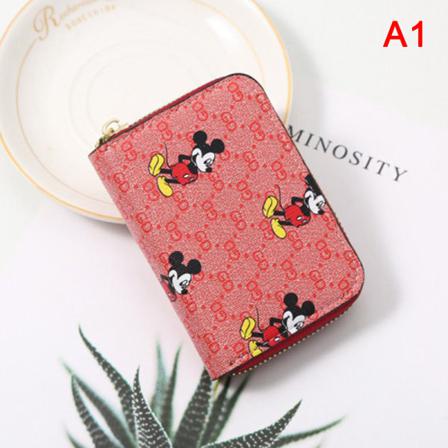 Disney Musse Pigg Minnie Mouse Liten Plånbok Lady Kort Dragkedja