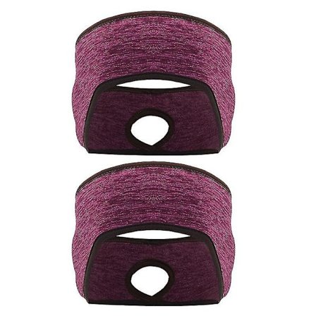 2 kpl Juoksulenkkeilyyn kylmää suojaava fleece-korvanlämmittimet urheilupääpanta viininpunainen