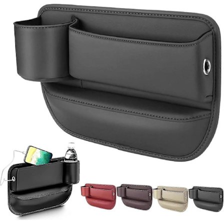 Bil Læder Kopholder Gap Taske, Bil Sæde Gap Fyldning, Universal Sæde Gap Organizer, Justerbar Bil Sæde Opbevaringsboks, til Telefoner Briller N...