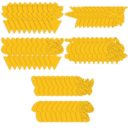 Klibbig fälla mot bananflugor och skadedjur på krukväxter 60-pack