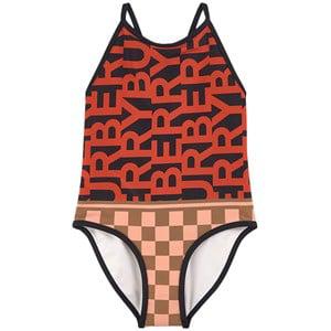 Kids - Burberry Red Branded Printed Swimsuit 4 Years - Swimwear and coverups - 4 years - Red