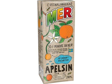 MER Fruktdryck Apelsin 20cl - Lyreco - Kök och servering - Dryck - Drickor