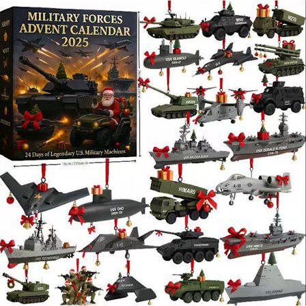 MILITÆRE STYRKER Adventskalender Jul 2D Akryl Hengende Ornamenter Gave Den perfekte julegaven for fans av MILITÆRE STYRKER