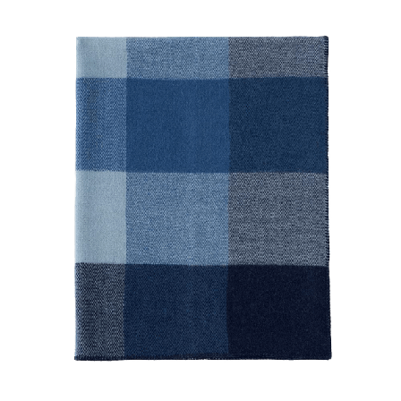 Klippan Ulpläd Block Filtar & plädar Blå 130X180