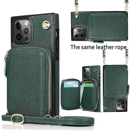 Crossbody Rfid Blocking Dragkedja Case Kompatibel Iphone 14 Pro Max/14 Pro/14 Plus med kortplats