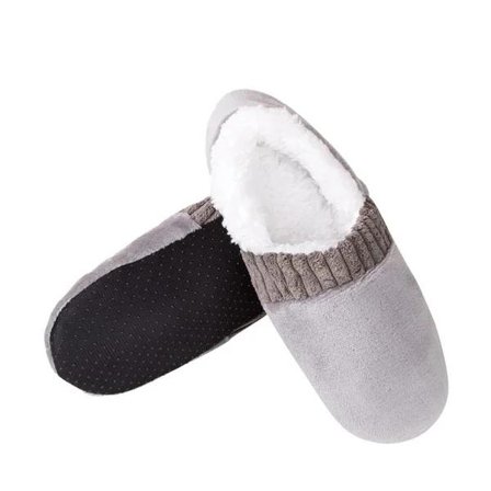 Bløde såler til mænd, komfortable varme gulvsko Grå_tfrf