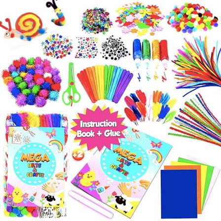 Mega pysselset - Piprensare, rörliga ögon, bollar