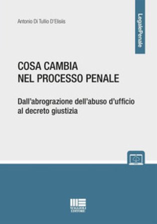 Cosa cambia nel processo penale. Dall'abrograzione dell'abuso d'ufficio al decreto giustizia. Con espansione online Antonio Di Tullio D'Elisiis