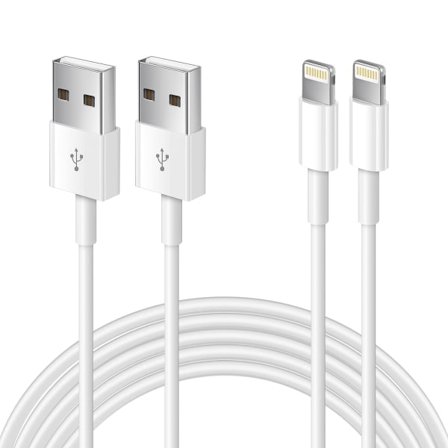 2-pak kompatibel med Apple iPhone opladerkabel 1m, Apple Lightning til USB kabel ledning 1 meter hurtig opladning Apple Phone lange kabler