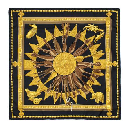 Hermès Vintage, Pre-owned Scarf Zwart, Dames, Maat:ONE Size
