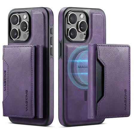 (Til iPhone 15 Pro) MAGKING K2 MagSafe telefoncover og kortlomme