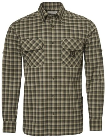 Chevalier M's Creek Shooting Fit Coolmax Shirt Mink Brown Checked