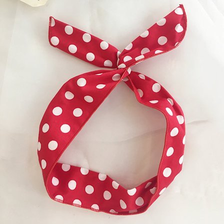 2 stk. Røde Polka Dot Hovedbånd til Piger og Kvinder Retro Banda