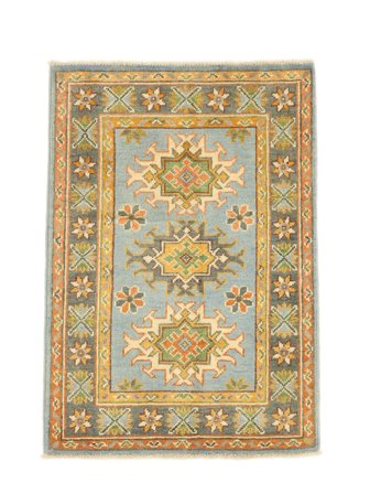 Kazak Fine Rug Hand Knotted 64X91 Orange/Green Afghanistan