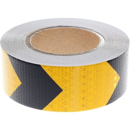 10Mx5cm Refleksvarslingstape, Reflektor Sikkerhetstape for Pilorientering, Varselskilt, Høy Synlighet, Høy Intensitet, Pil i Gult og Svart