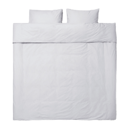 Åhléns Home Enfärgat bäddset MAY 220x220 cm Sängkläder Grå ONESIZE