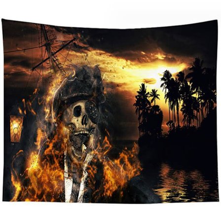 Halloween-teppe med skrekkmotiv - Halloweenfestdekorasjoner