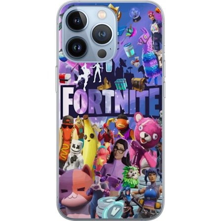 Kompatibelt Mobilskal till Apple Apple iPhone 13 Pro Fortnite kollage med ikoniska karaktärer, skins, Victory Royale och starka färger som skapar et