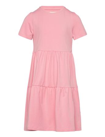 Dress Jersey Dresses & Skirts Dresses Casual Dresses Short-sleeved Casual Dresses Rosa Creamie*Betinget Tilbud