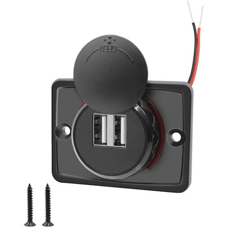 (1 st) 12V USB-uttag 12V USB-port Dubbel USB-uttag Husbil