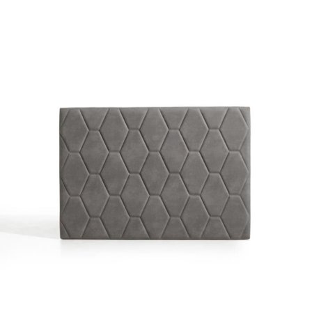 Ágata sänggavel för 105-bädd i grått tyg 115x115x8. ECCOX