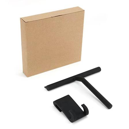 Duschdörrs-Squeegee med Silikonhållare, Rostfritt Stål Kärn-Squeegee för Badrumsglas, Fönster, Bilfönster - Svart
