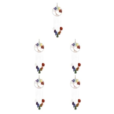 1/2/3/5 Wind Chime Crystal Agate Multicolor för inomhusbruk Stone 10cm 5Set