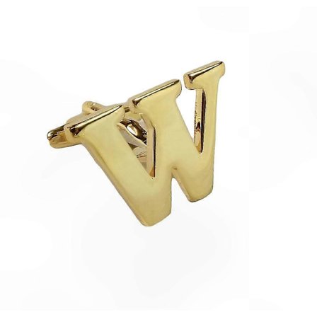 Herre Guld Bogstav W Manchetknapper - Stilfuldt Monogram Kjole Tilbehør til Formelle Lejligheder