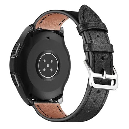 Samsung Galaxy Watch 5 40mm/44mm/5 Pro 45mm Leather Watch Strap - Black