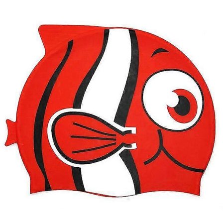 Silikon svømmehette Barn Tegneserie Svømmehette Søt Fisk Svømmehette