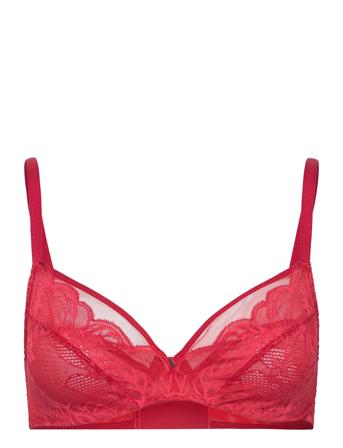 Midnight Flowers Covering Underwired Bra Lingerie Bras & Tops Wired Bras Rød CHANTELLE*Betinget Tilbud