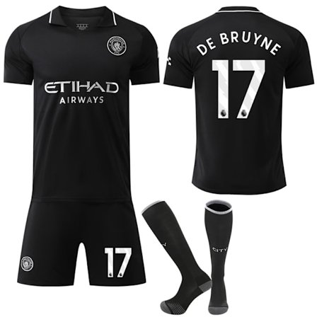 25-26 Manchester City F.C. Bortedrakt NR.17 DE BRUYNE Trøyer Barn Voksen Fotballutstyr Med Sokker