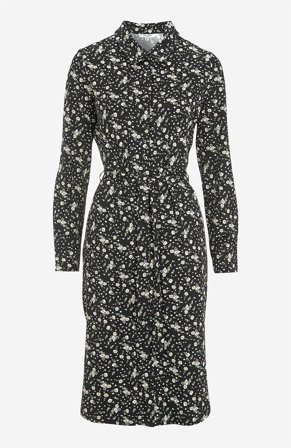 Cellbes of Sweden - Mönstrad skjortklänning - svart / blommig - för damer - 42/44