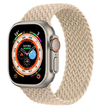 Elastiska Armband för Apple Watch 42mm/44mm/45mm/49mm Beige