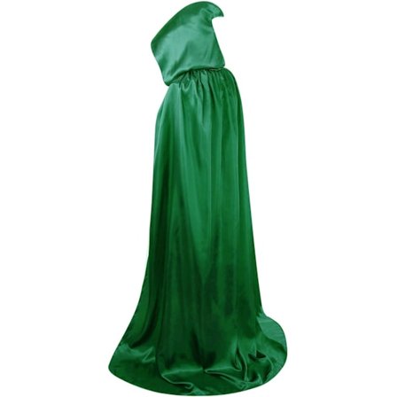 Unisex Vuxen Huvförsedd Cape Fullängd Halloween Jul Kostym Party Mantel Storlek 110 cm till 170 cm