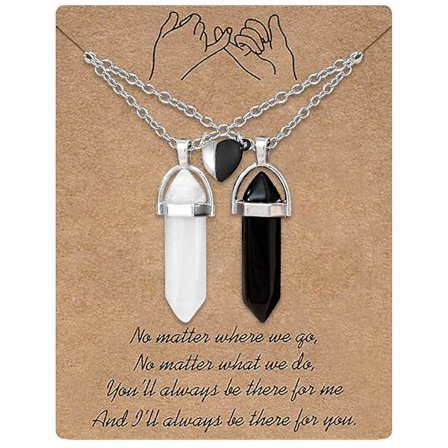 Bff Halskæde Til 2 Krystal Vedhæng Bedste Ven Halskæde Venskab Halskæde Matchende Halskæde Til Par Gaver