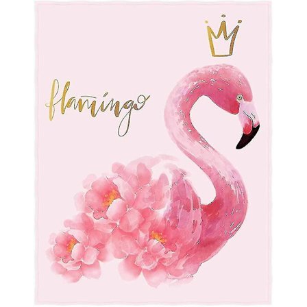 Pledd 100 x 150 cm Myk Flanell Fleece Pledd Rosa Flamin