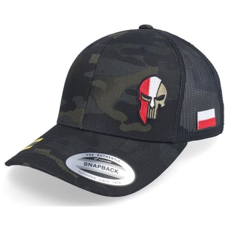 Army Head - Camo trucker Keps - Poland Army Skull Multicam Black Trucker @ Hatstore