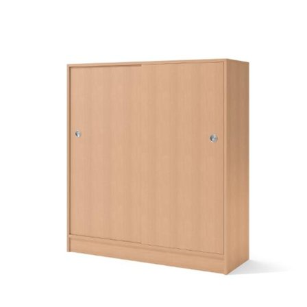 LANAB DESIGN Skåp 3xA4 skjutdörrar H132,5cm bok - Lyreco - Kontorsmöbler och inredning - Skåp och hyllor - Skåp