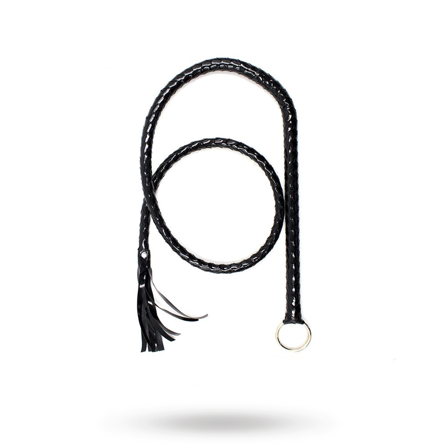 Shiny Black Long Whip 138 cm - Sexleker Vuxen: Bondage & Fetish