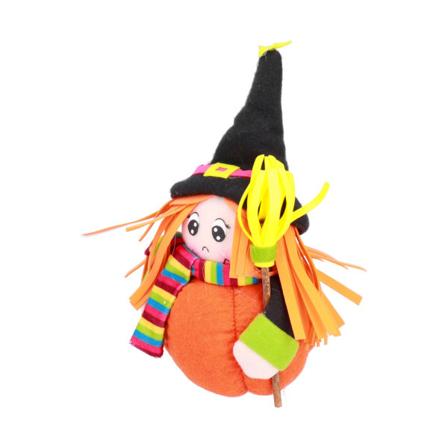 Halloween plyschleksak docka rolig pumpa liten häxdekoration