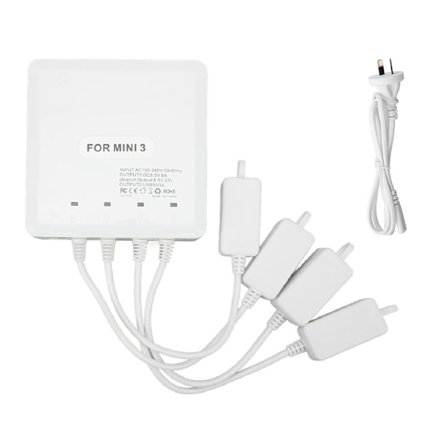 Laddare för drönarbatteri 4-vägs UAV-laddningshubbtillbehör med USB-port för DJI Mini 3 Pro AU-kontakt 100‐240V