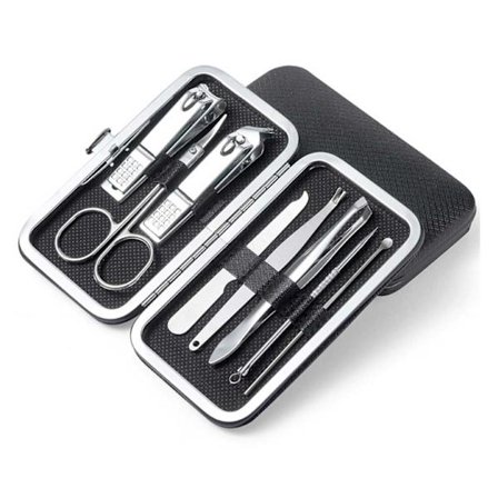 8 Dele Manicureset Nail Clippers Nailkit ETUI