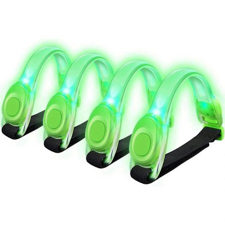 4-pakning LED-armbånd med refleks - for løping og jogging (FMY) Grønn, SE