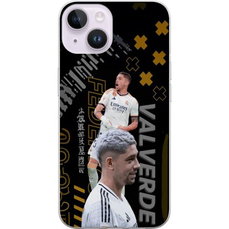 Yhteensopiva Puhelinkuori Apple iPhone 14 Federico Valverde Real Madrid Uruguay jalkapallokeskikenttäpelaaja nopea tekninen joustava energinen pelaaja