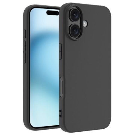 SKALO iPhone 16 Plus Matte Black Ultra-tynd TPU Cover