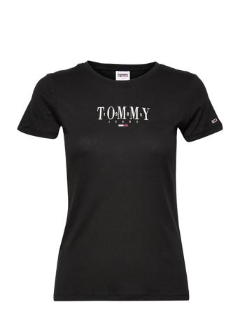 Tjw Skinny Essential Logo 1 Ss T-shirts & Tops Short-sleeved Musta Tommy Jeans