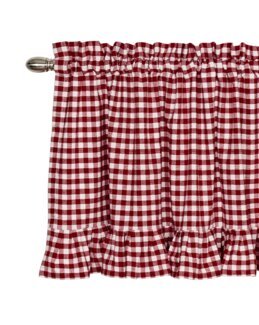 Julekappe Stina rutete med volang