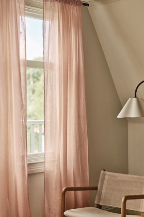 Jotex - Gardin Med Multifunksjonsbånd 2-pakke Gammelrosa - LAYER - Kjøp Multifunksjonsgardiner hos Jotex