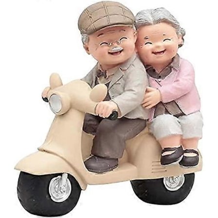 Kjærlighet Besteforeldre Foreldre Jubileum Bryllupsgave Resin Kjærlig Eldre Par Statue Hage Ornament